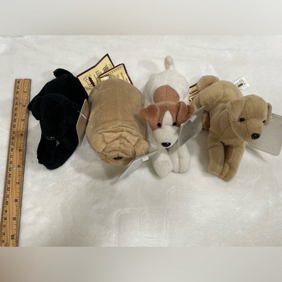 1997 STUFFINS Inc. 4pcs Dog Plush Labrador/Bulldog/Jack Russel/Golden Retriever - Picture 2 of 16